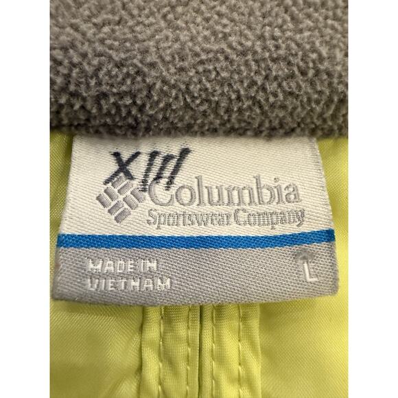 Columbia Womens Yellow Gray Quilted Fleece Fill Zip Vest Jacket Size L AL1007 - Picture 6 of 10